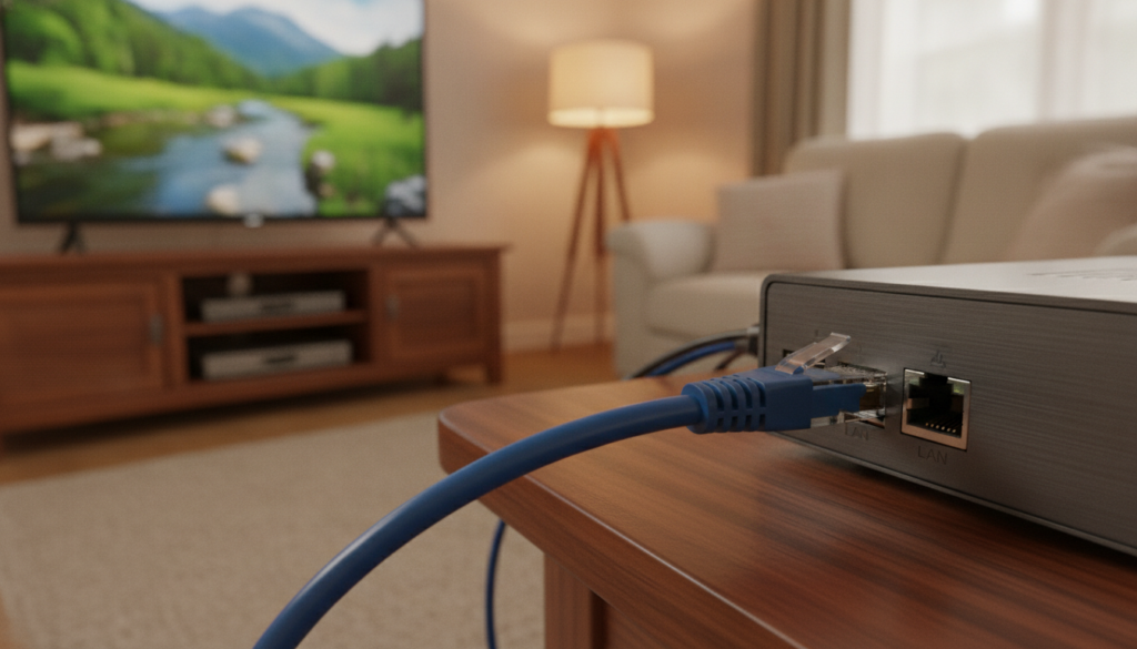 Ethernet connection for IPTV streaming