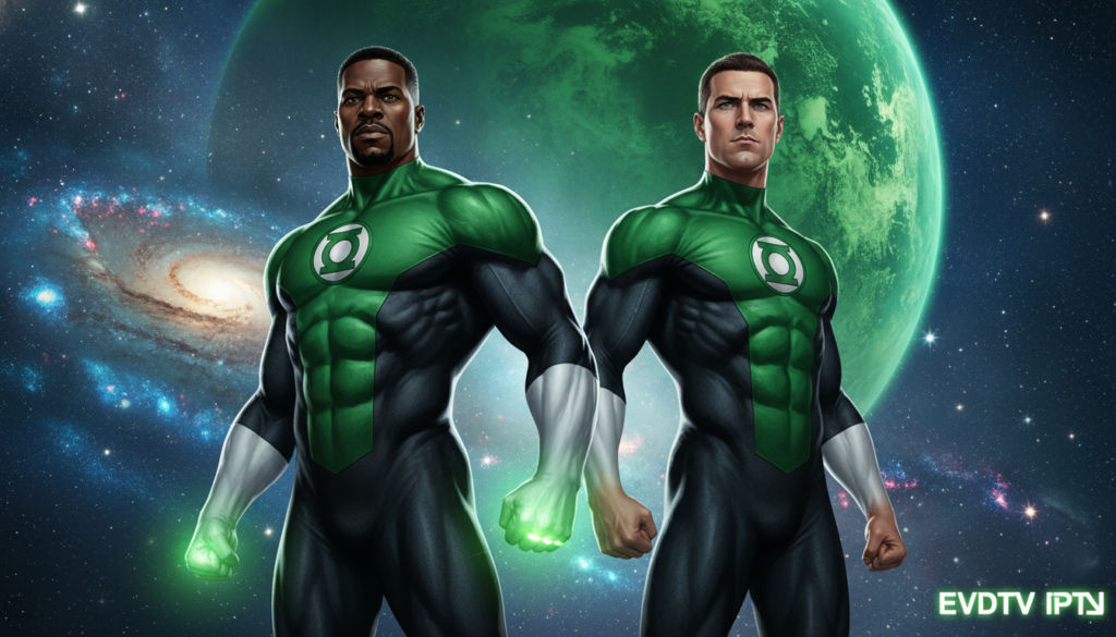 John Stewart and Hal Jordan characters