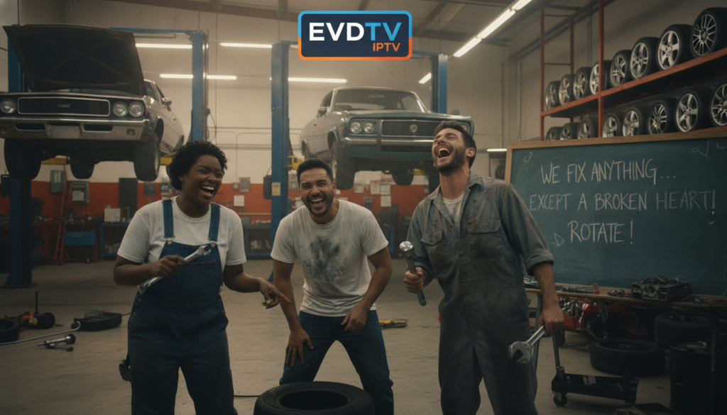 Valley Forge auto shop comedy setting